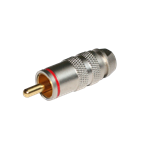 RCA PLUG PL/GOLD -R  6MM