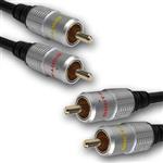 CABLE 2RCAX2RCA 2Mts  HI-DEF GOLD PURESONIC