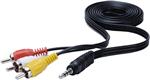 CABLE 3.5MM 4POLE A 3 RCA 1MT.
