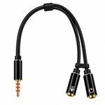 CABLE ADAPT 3.5 4C MACHO X 2 HEMBRAS 3.5 ST 0.25MM