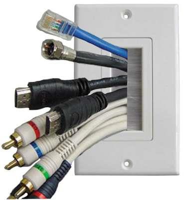 FACE PLATE 10X5 PASA CABLE A-1272W BLANCO