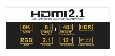 CABLE HDMI V2.1 4K/8k 120FPS ARC 3 METROS