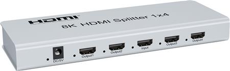 SPLITTER HDMI 4 PUERTOS 8K 7680*4320/60HZ