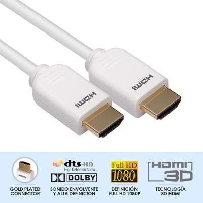 CABLE HDMI V1.4 2M PURESONIC HD BLANCO