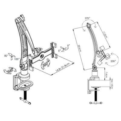 SOPORTE ESCRITORIO P/TABLET ARTICULADO IPS310