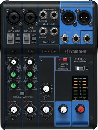 CONSOLA MG06 YAMAHA 6 CANALES