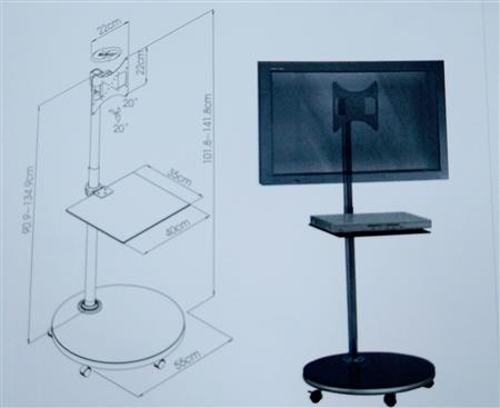 STAND CMB-920 BASE REDONDA C/RUEDAS 32-49" 40kgs